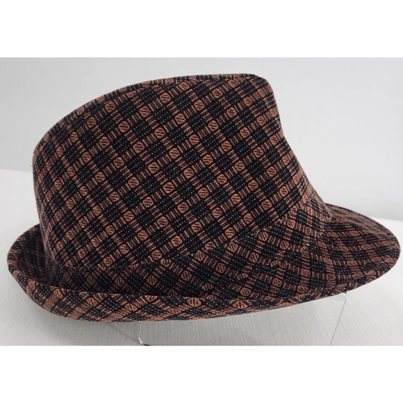 True Gear 100% Wool Fedora Brown Black Plaid Tweed - Picture 2 of 12